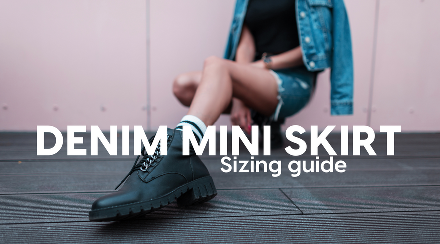 Low Rise Denim Mini Skirt Sizing Guide